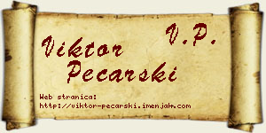 Viktor Pecarski vizit kartica